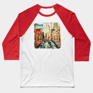 Winter in Chinatown - New York Baseball T-Shirt